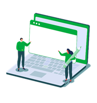 computer illustration image demonstrating technology used for creating employee training programs